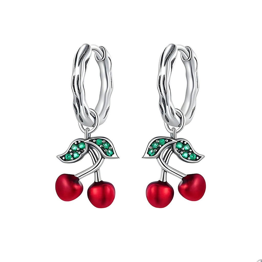 Aretes de Cereza, Plata .925, Ame Glam Pop