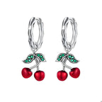 Aretes de Cereza, Plata .925, Ame Glam Pop