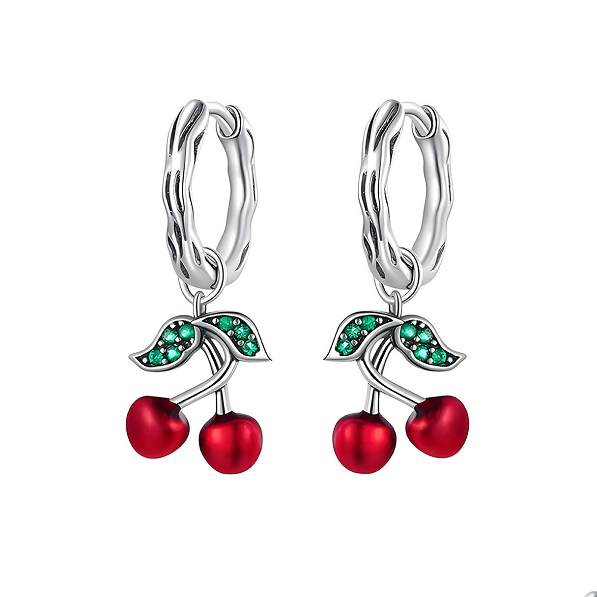 Aretes de Cereza, Plata .925, Ame Glam Pop