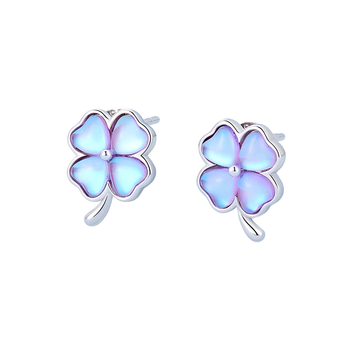 Aretes de Trébol, Plata .925, Ame Glam Pop