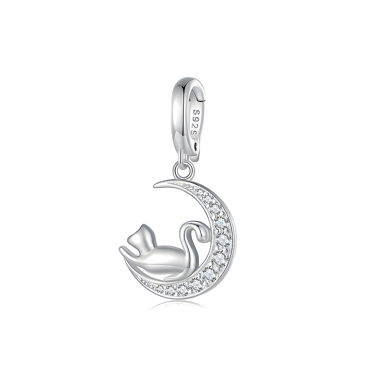 Charm de Plata .925, Moon Cat, Miow