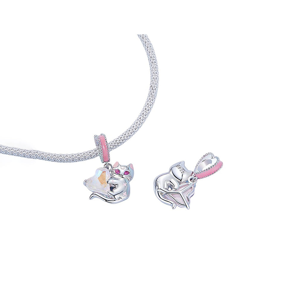 Charm de Plata .925, Cat Love, Miow