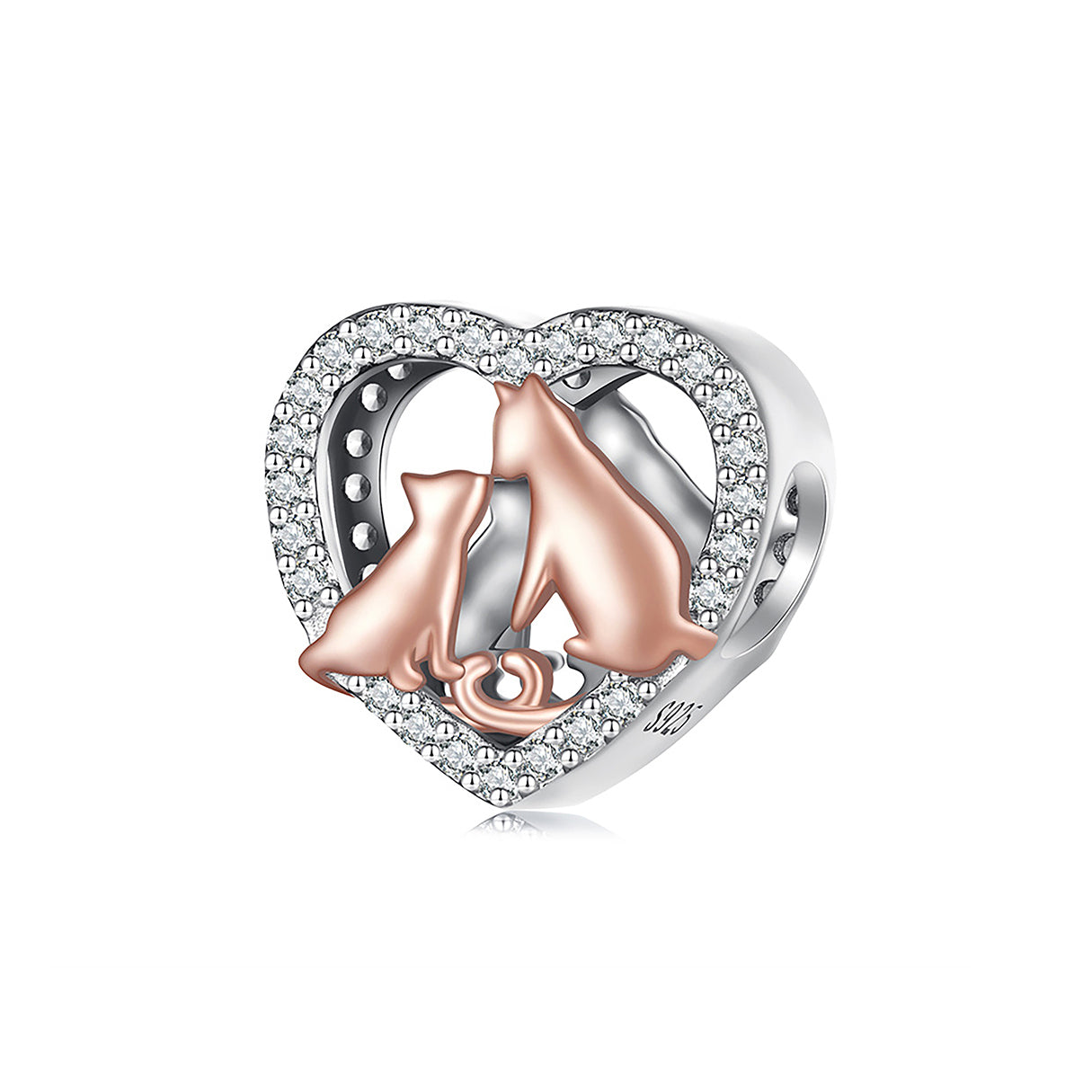 Charm de Plata .925, Mother Cat Love, Miow