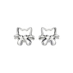 Aretes de Plata .925, Laughing Cat, Miow