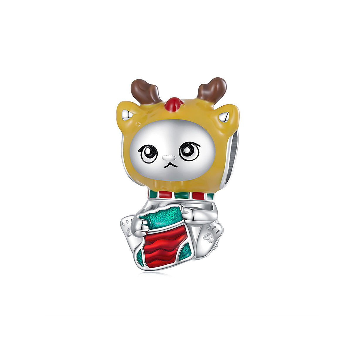 Charm de Plata .925, Reno Cat, Miow