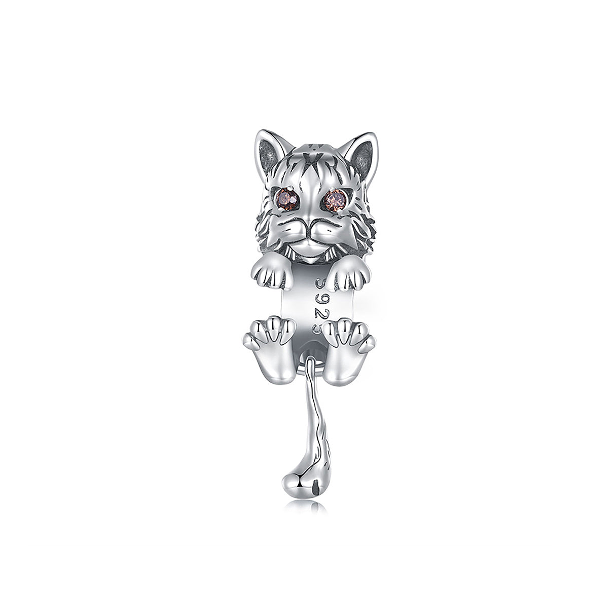 Charm de Plata .925, Bearded Cat, Miow
