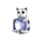 Charm de Plata .925, Blue Belly Cat, Miow