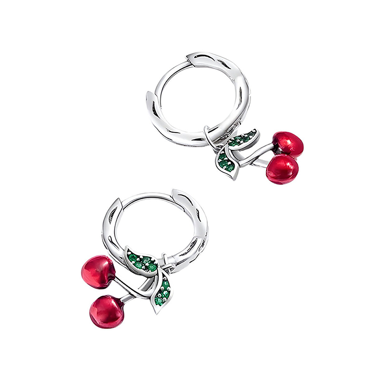 Aretes de Cereza, Plata .925, Ame Glam Pop