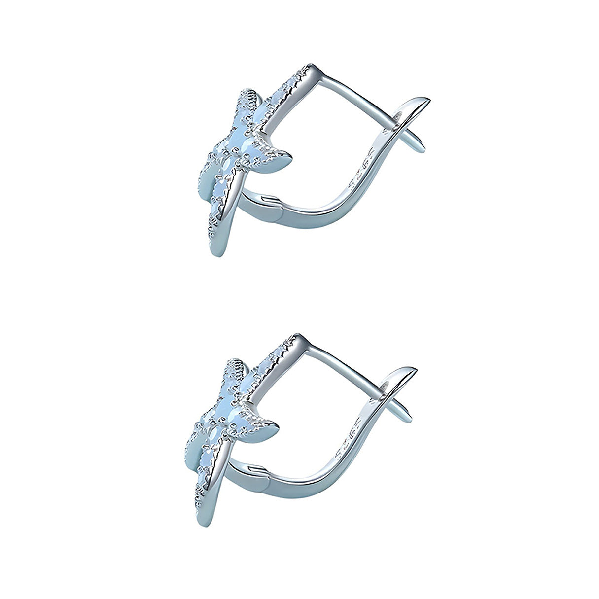Aretes de Estrella Mar, Plata .925, Ame Glam Pop