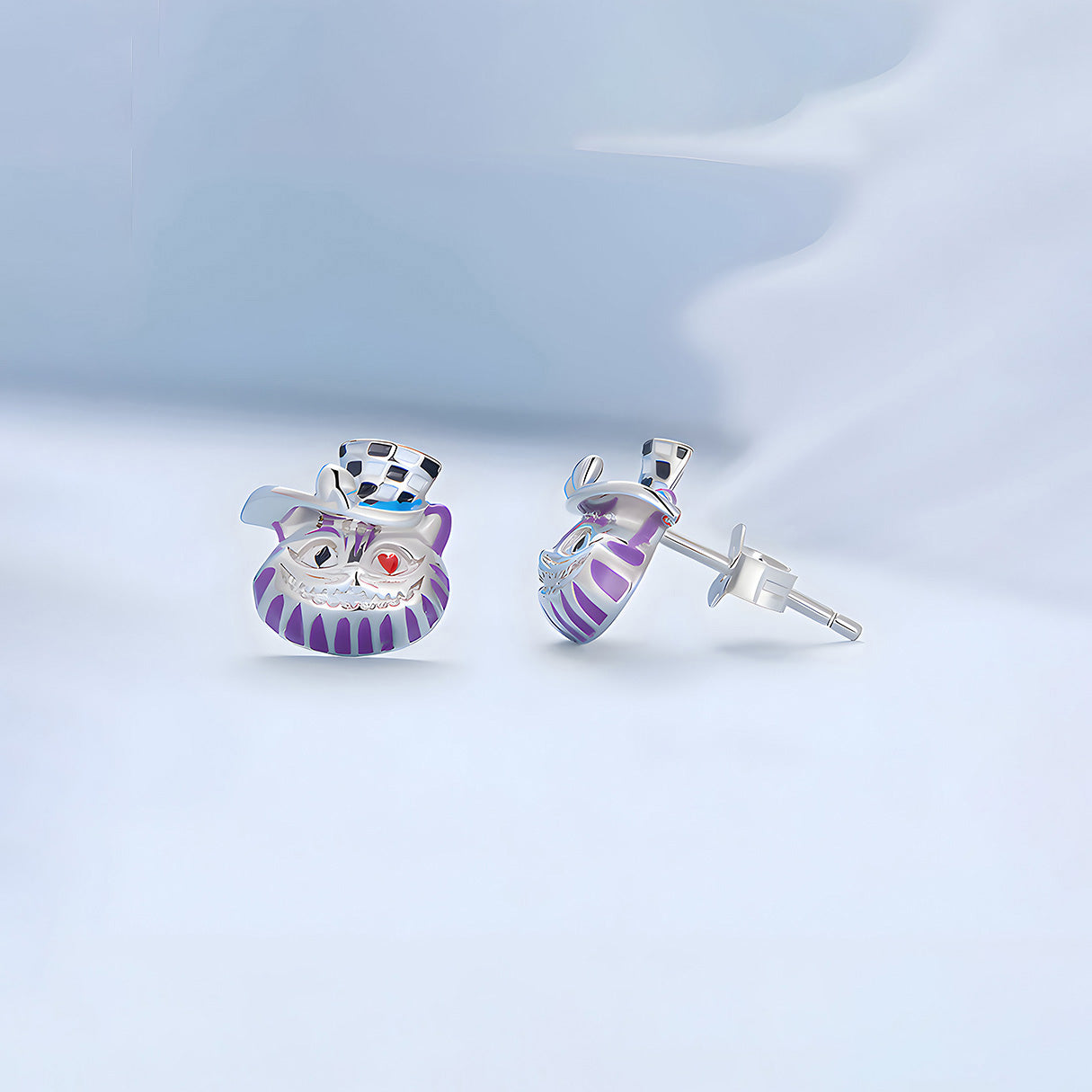 Aretes de Plata .925, Cheshire, Miow