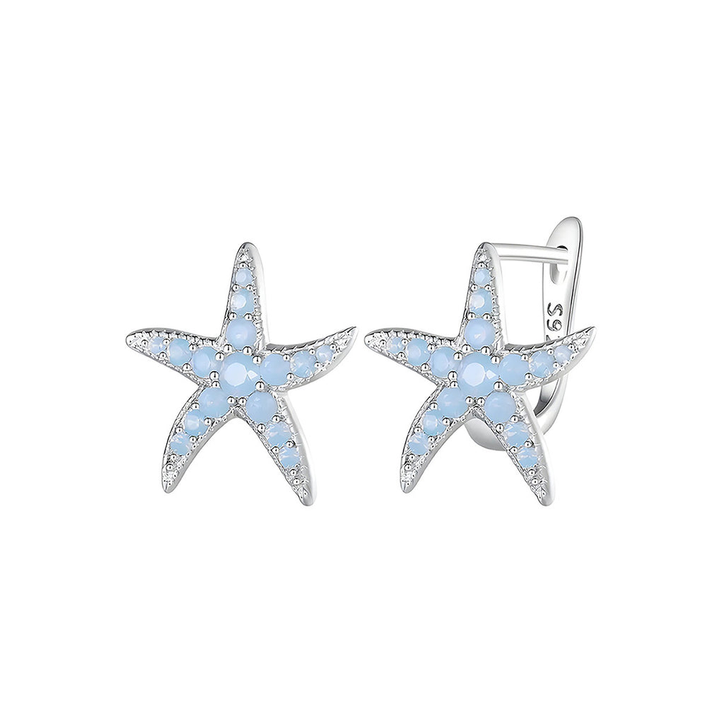 Aretes de Estrella Mar, Plata .925, Ame Glam Pop