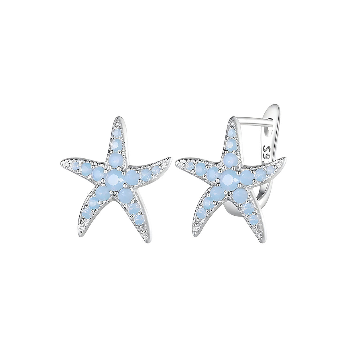 Aretes de Estrella Mar, Plata .925, Ame Glam Pop