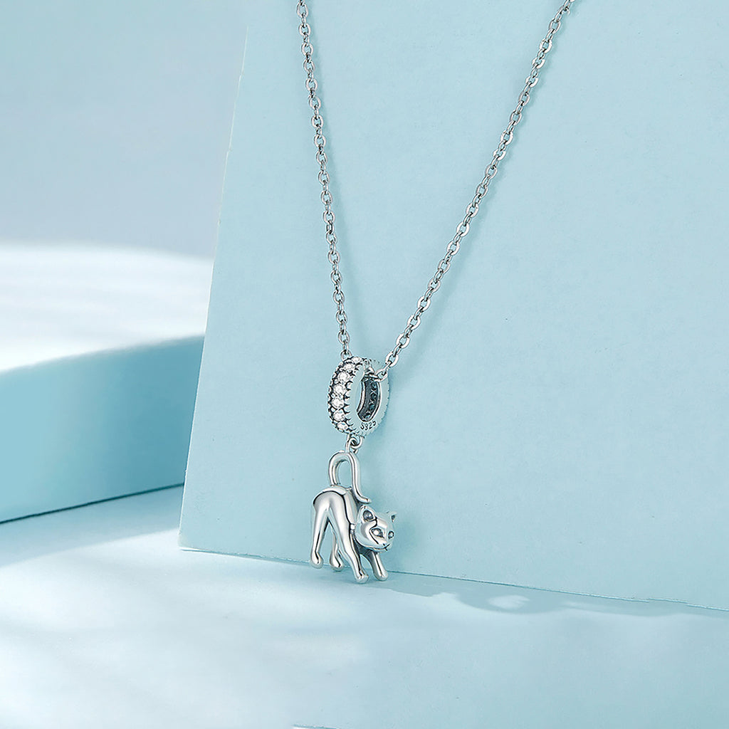 Charm de Plata .925, Cat Jumping, Miow