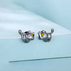 Aretes de Plata .925, Black Kitten, Miow