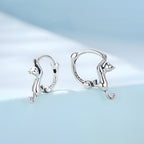 Aretes de Plata .925, Silver Cat, Miow