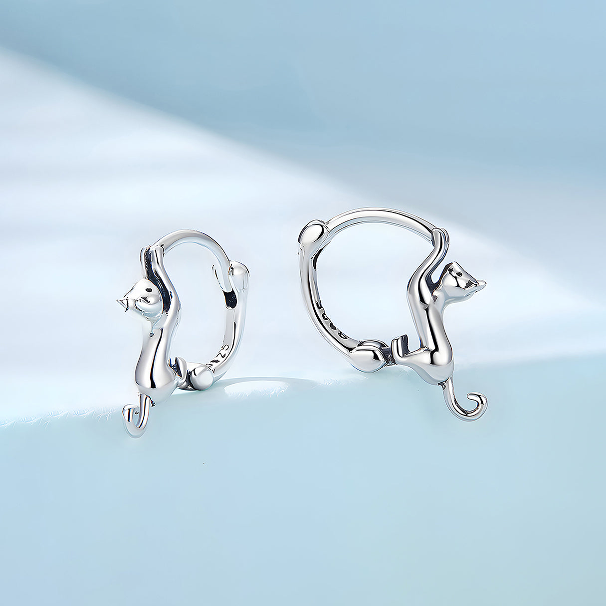 Aretes de Plata .925, Silver Cat, Miow