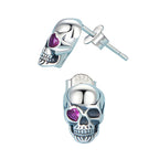 Aretes de Cráneo, Plata .925, Ame Glam Pop