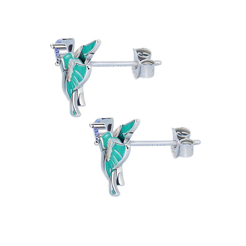 Aretes de Colibrí, Plata .925, Ame Glam Pop