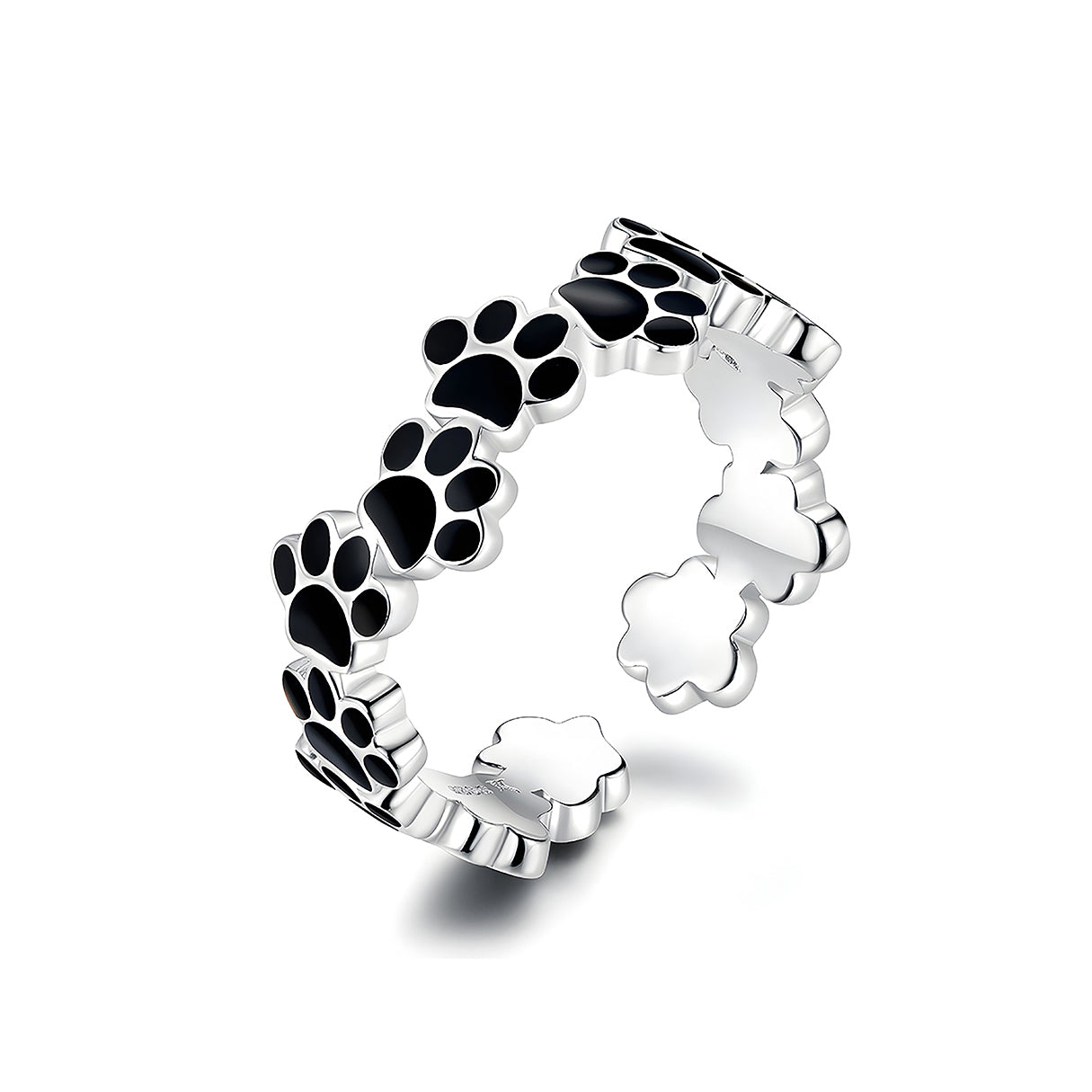 Anillo de Plata .925, Black Footprint, Miow