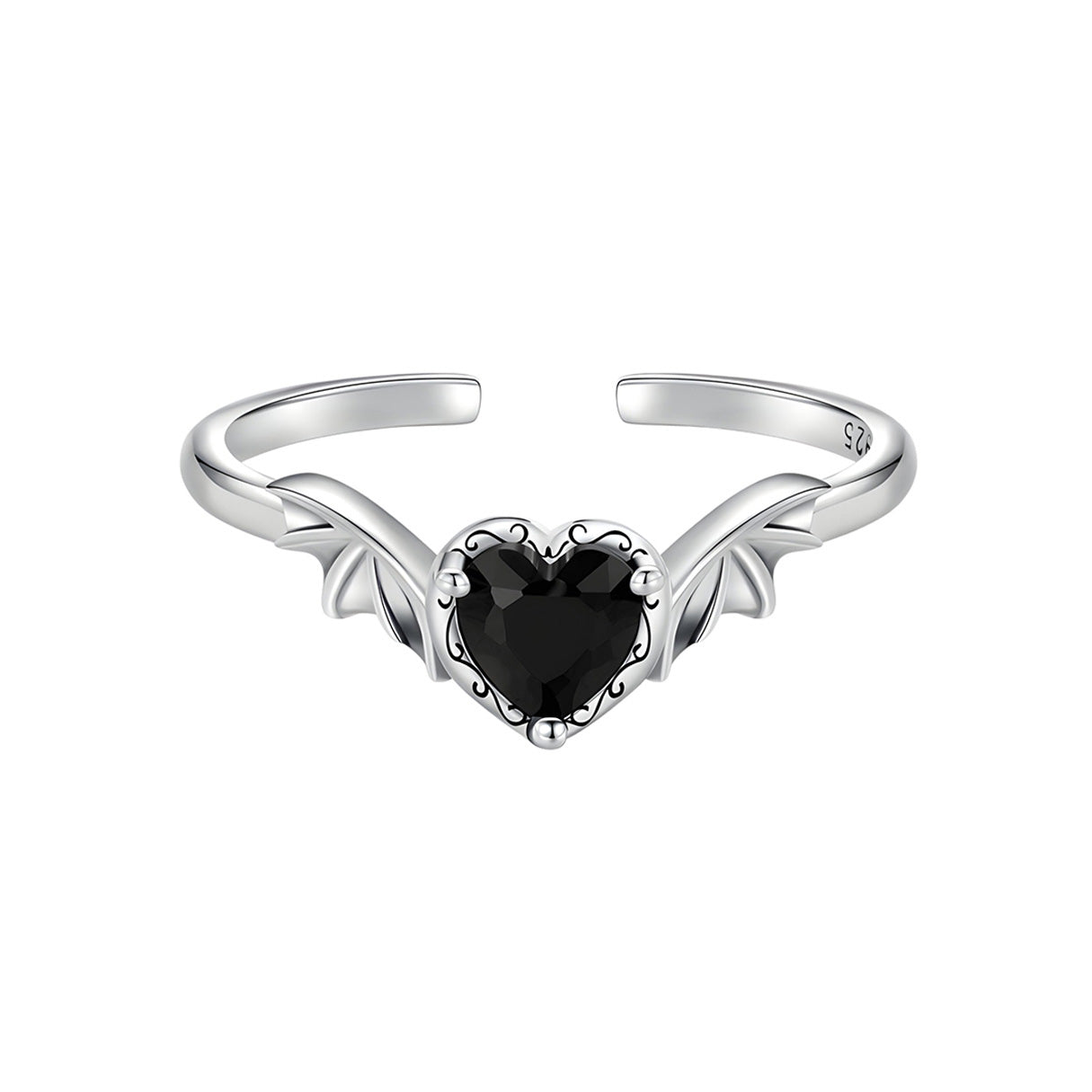 Anillo de Corazón, Plata .925, Ame Glam Pop