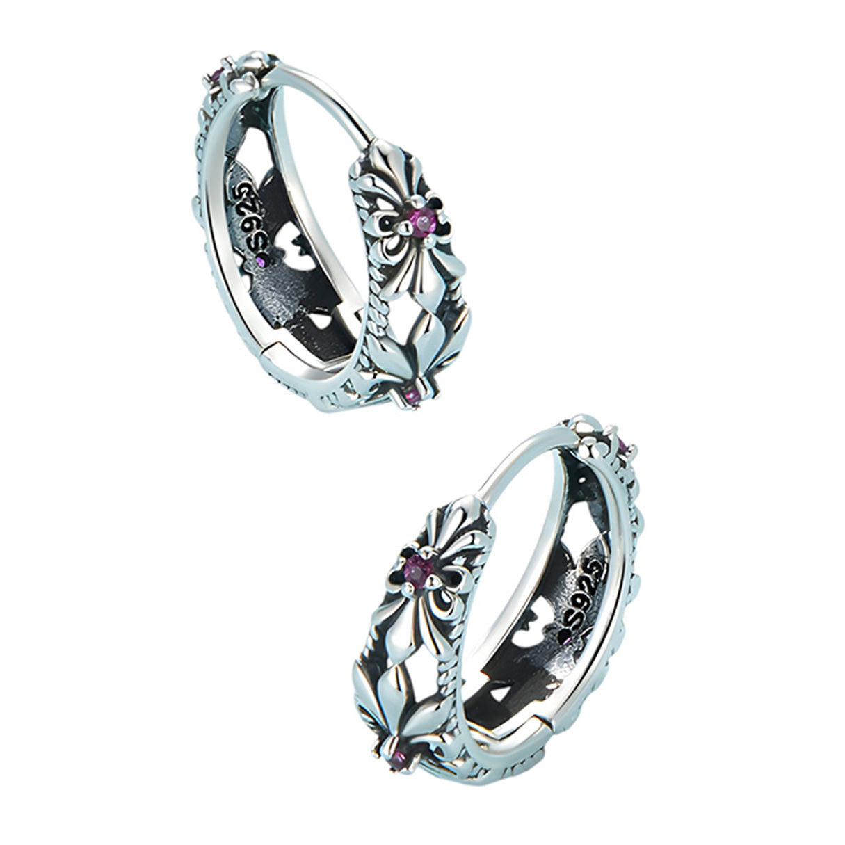 Aretes de Flor, Plata .925, Ame Glam Pop