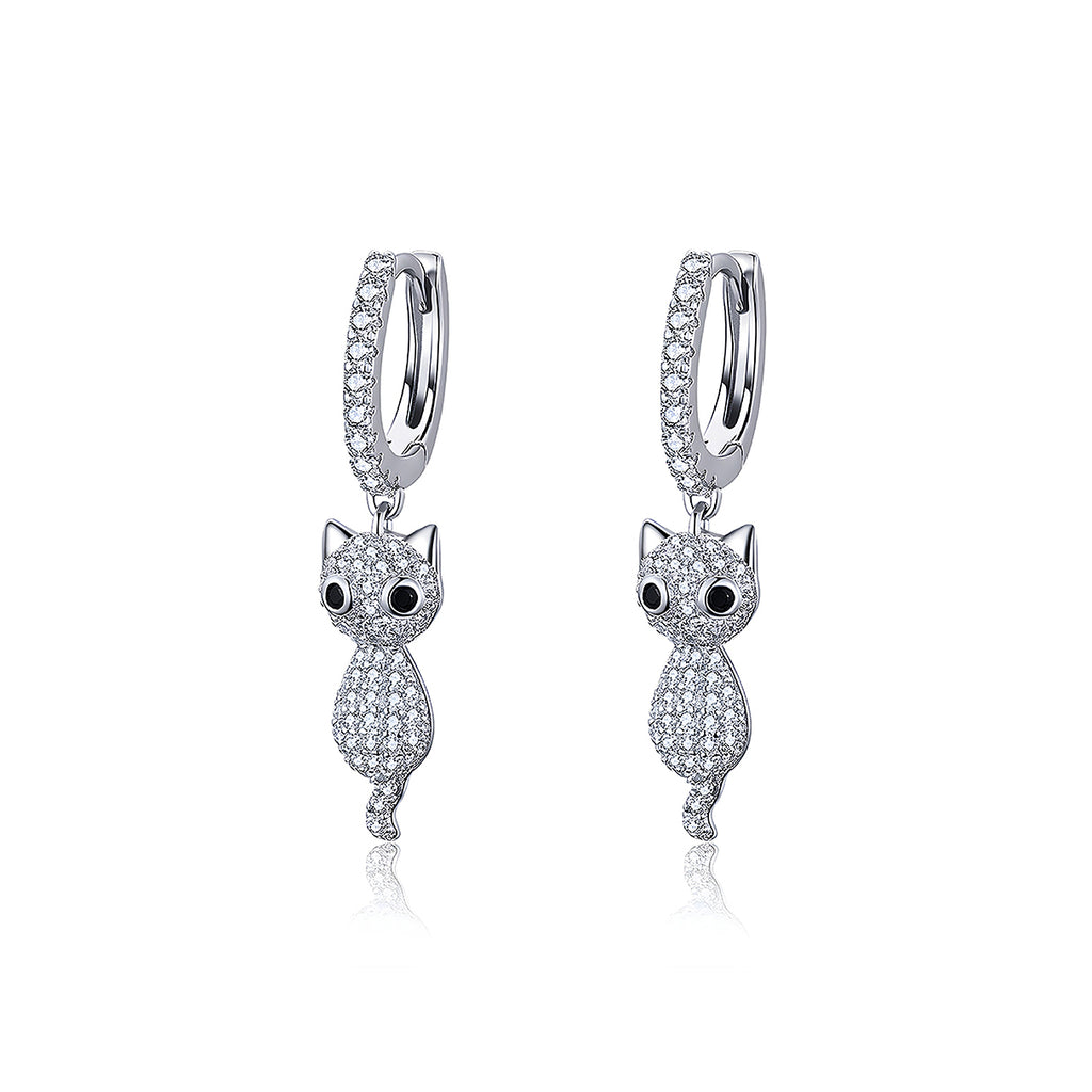 Aretes de Plata .925, Cat Glitters, Miow