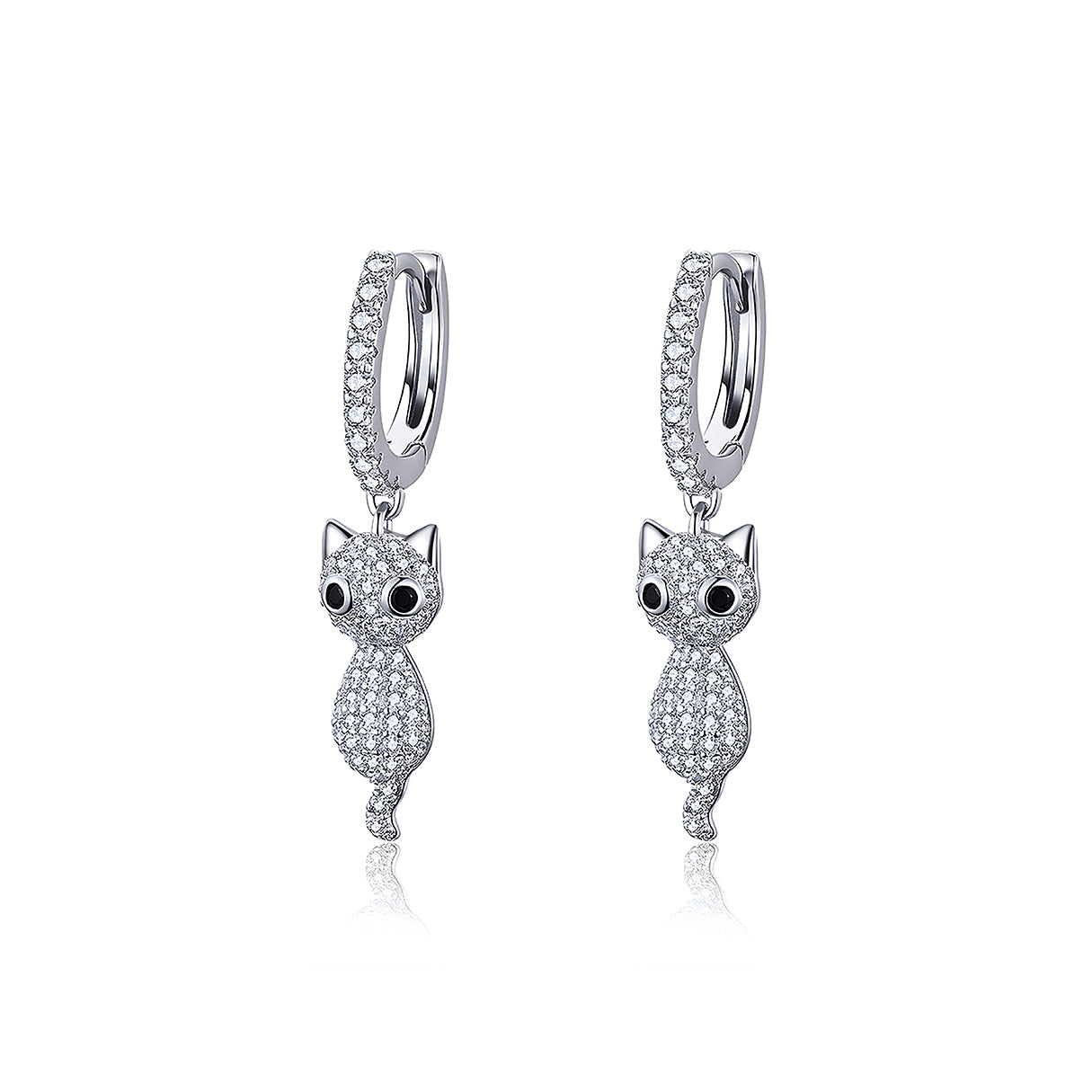 Aretes de Plata .925, Cat Glitters, Miow