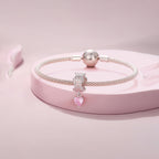 Charm de Plata .925, Heart Print, Miow