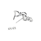 Aretes de Plata .925, Cat Stud, Miow