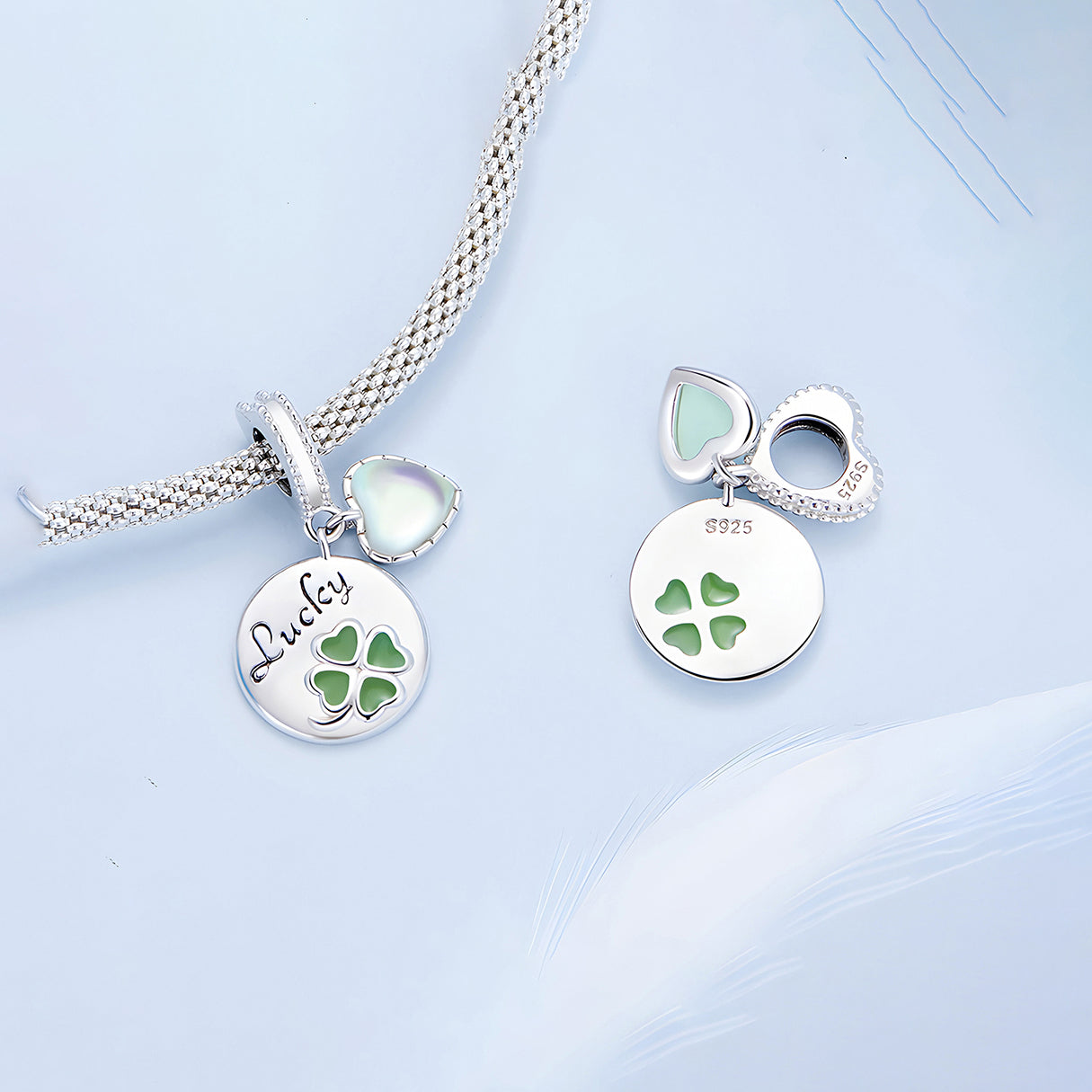 Charm de Trébol, Plata .925, Ame Glam Pop