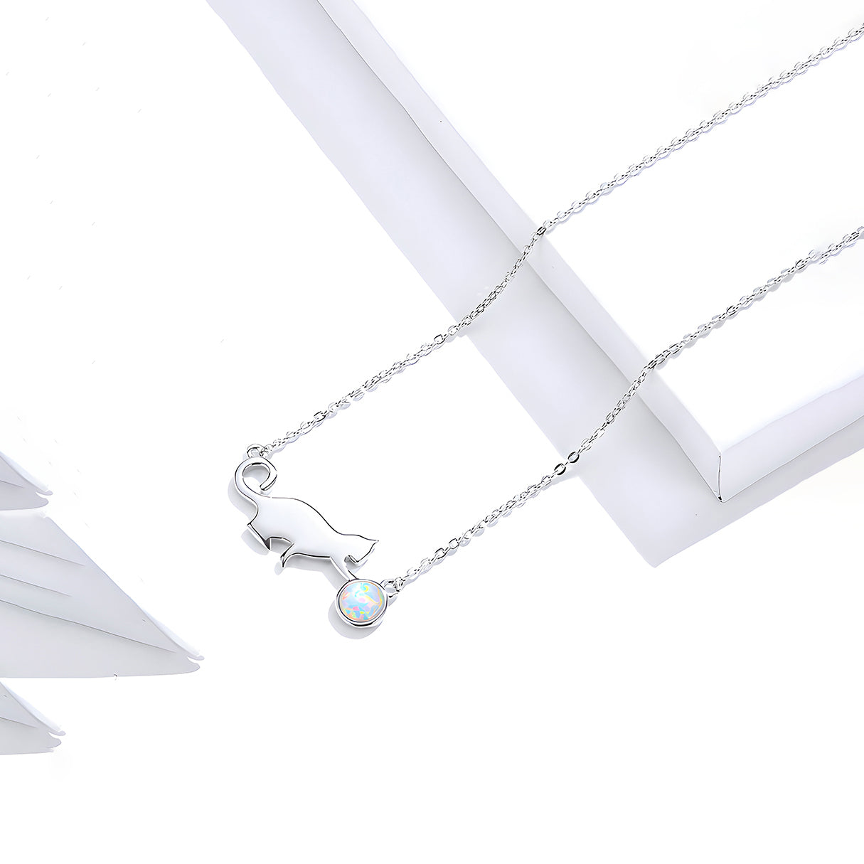 Collar de Plata .925, Moon Cat, Miow