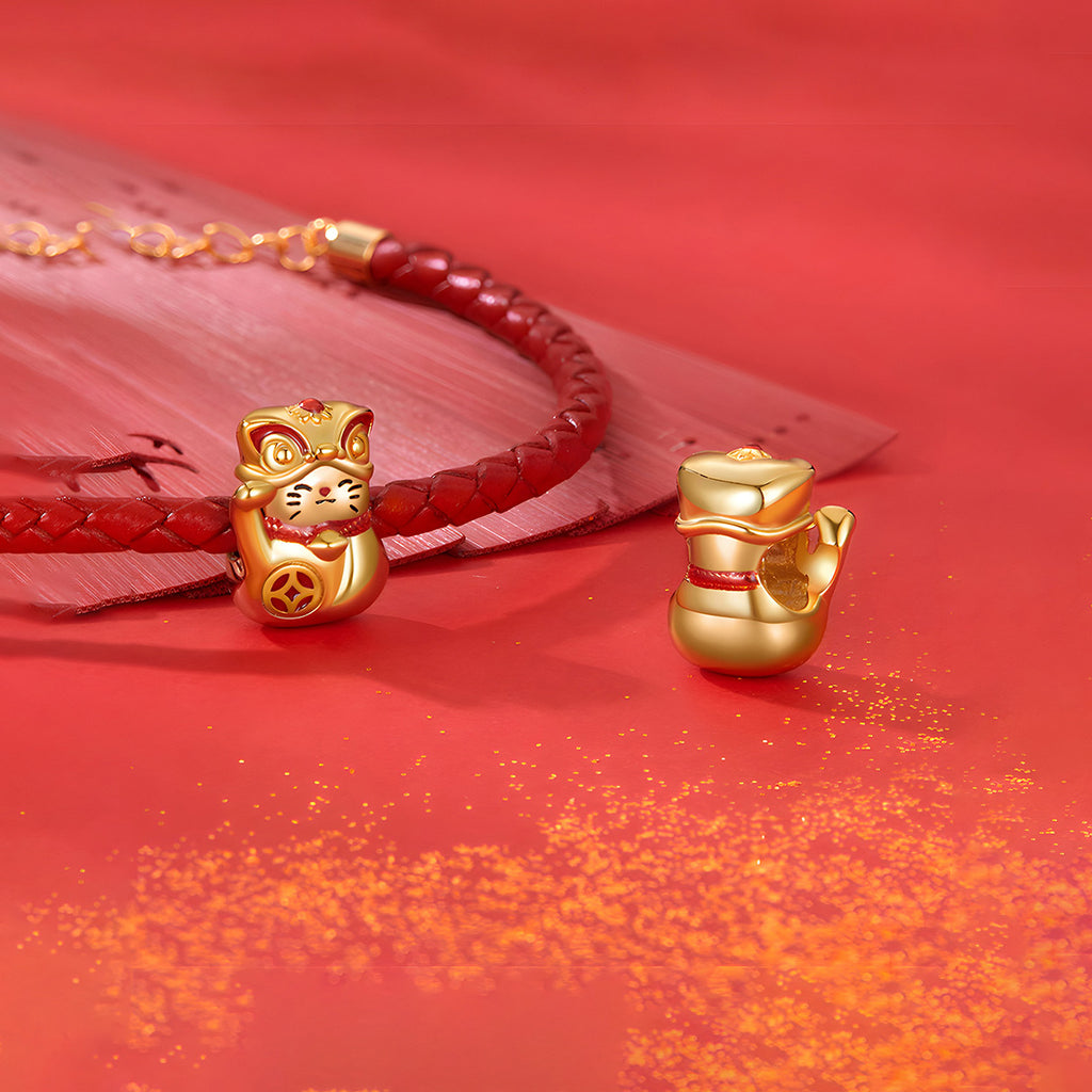 Charm de Plata .925, Chinese Cat, Miow