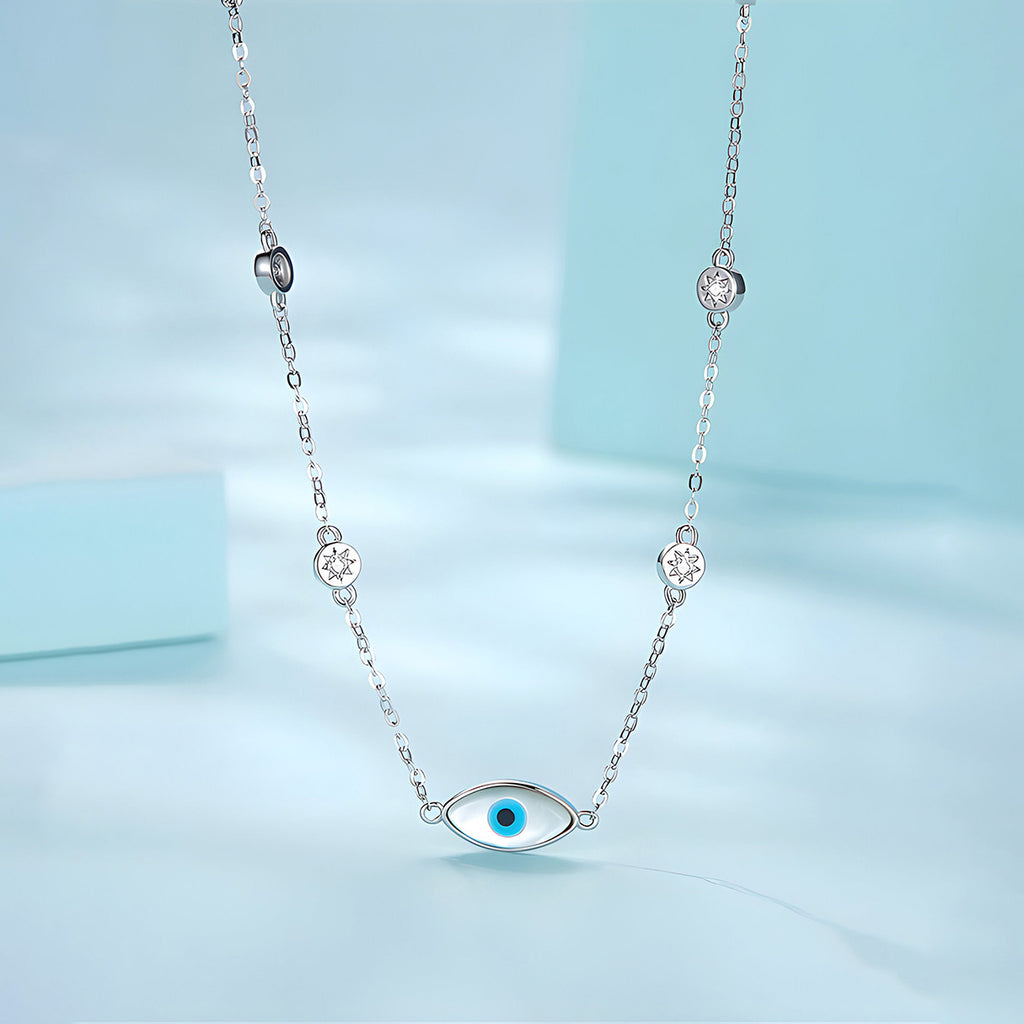 Collar de Ojo Turco, Plata .925, Ame Glam Pop