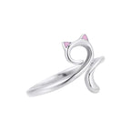 Anillo de Plata .925, Cat Silhouette, Miow