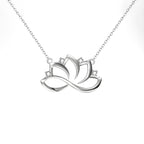 Collar de Flor de Loto, Plata .925, Ame Glam Pop