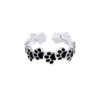 Anillo de Plata .925, Black Footprint, Miow