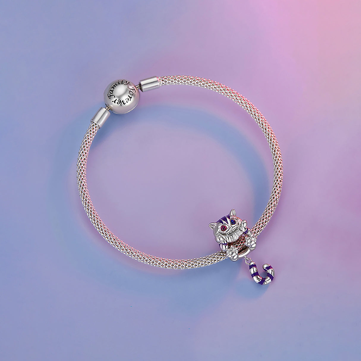 Charm de Plata .925, Cheshire, Miow