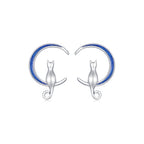 Aretes de Plata .925, Moon Cats, Miow