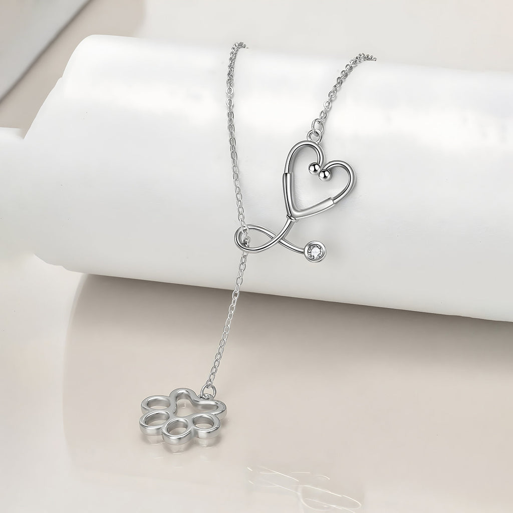 Collar de Huella, Plata .925, Ame Glam Pop