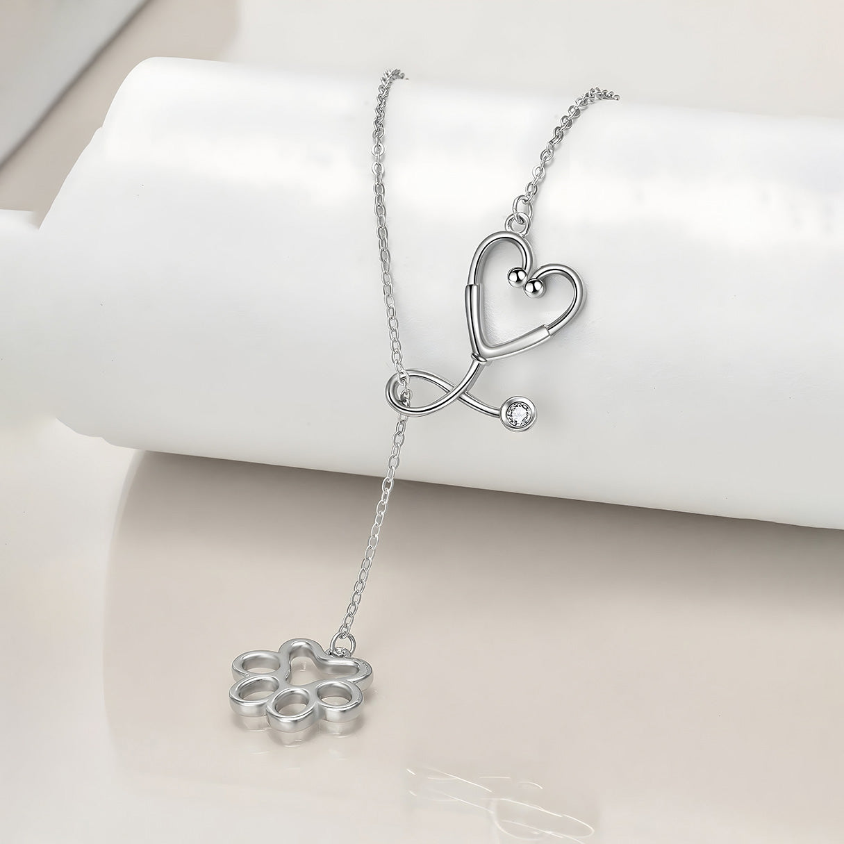 Collar de Huella, Plata .925, Ame Glam Pop
