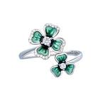 Anillo de Trébol, Plata .925, Ame Glam Pop