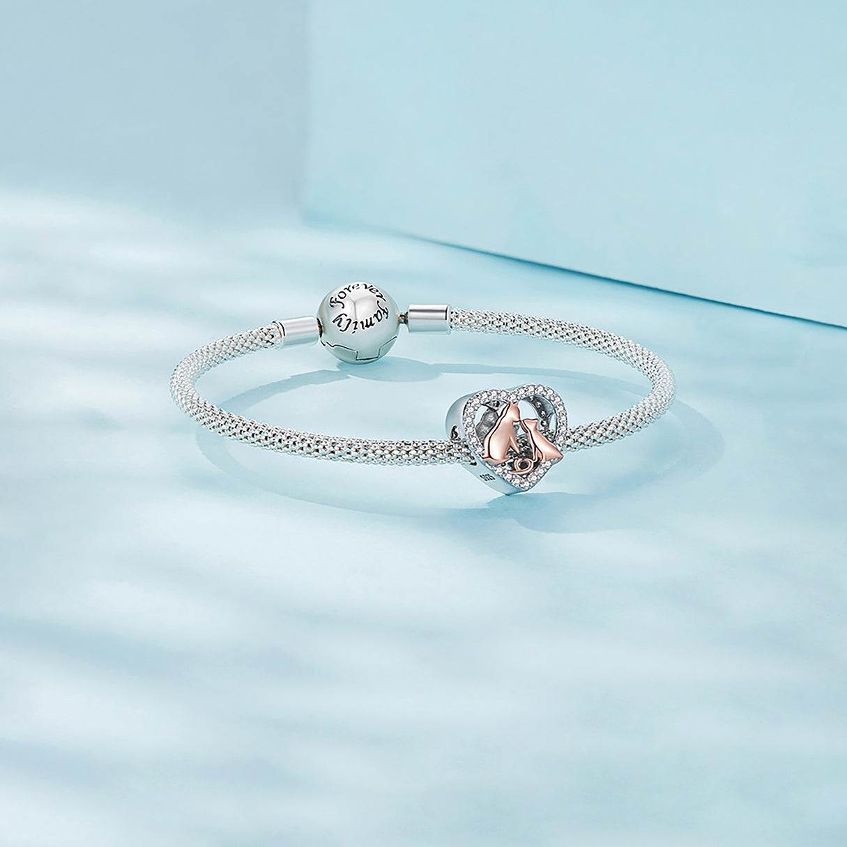 Charm de Plata .925, Mother Cat Love, Miow
