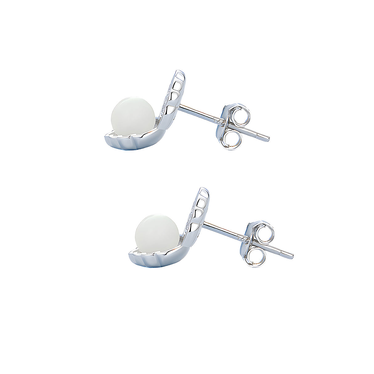 Aretes de Concha, Plata .925, Ame Glam Pop