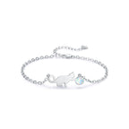 Pulsera de Plata .925, Cat Opal, Miow