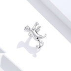 Aretes de Plata .925, Cat In Ear, Miow