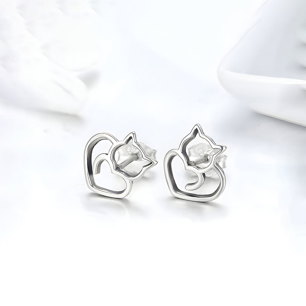 Aretes de Plata .925, Cat'S Love, Miow