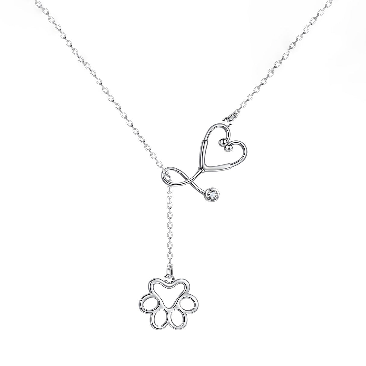 Collar de Huella, Plata .925, Ame Glam Pop