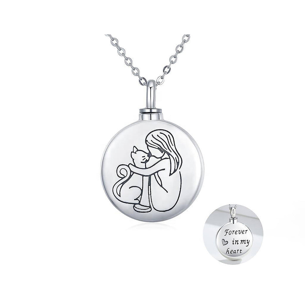 Collar de Plata .925, Cat Urn, Miow