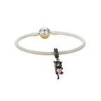 Charm de Plata .925, Pink Heart Kitten, Miow