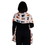 Pashmina Cat Paintings Beige, Miow